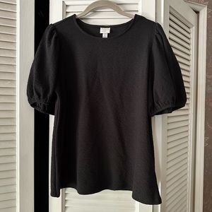A New Day black top with puff sleeves MD